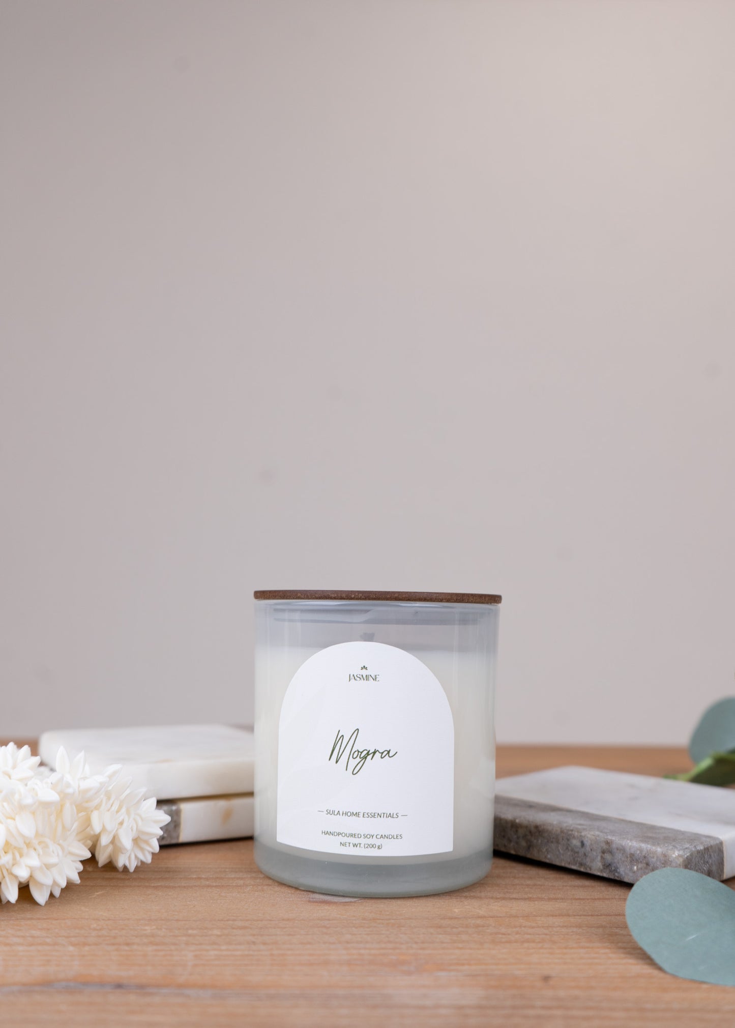 Premium Hand-Poured Soy Candles - Mogra