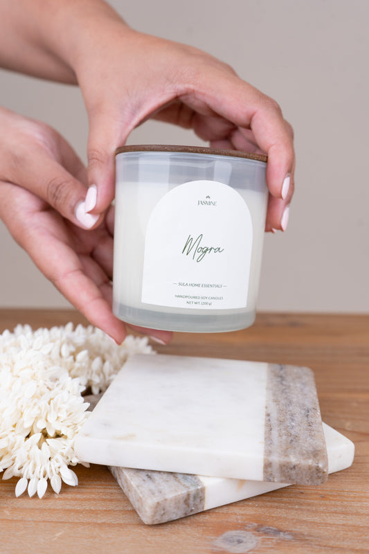 Premium Hand-Poured Soy Candles - Mogra